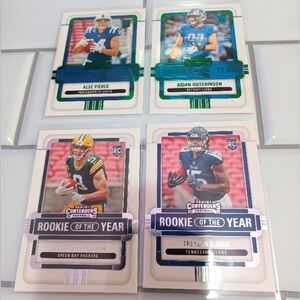 2022 Mixed Lot of (4) Contenders ROOKIE of the YEAR Football Cards